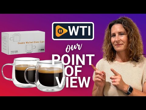 10oz Double Wall Glass Coffee Mugs Set of 2 - WTI product video review