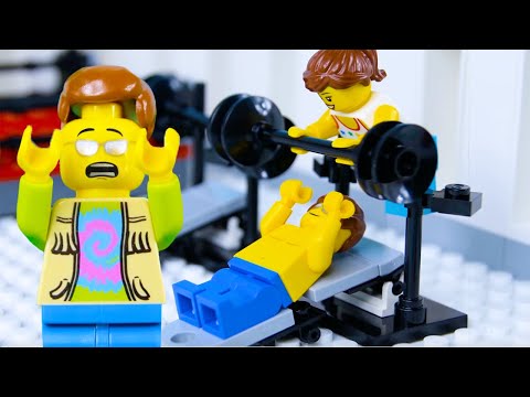 LEGO Gym Fail STOP MOTION LEGO City Gym Fail Bad Luck | LEGO City | By Billy Bricks