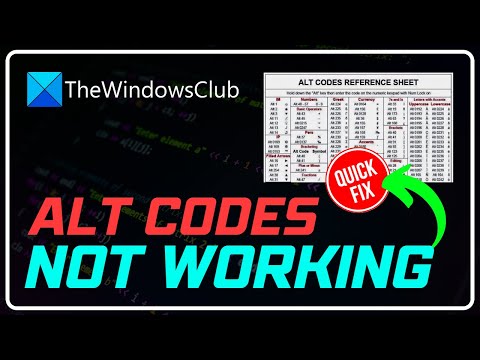 Fix ALT Codes not working in Windows 11/10