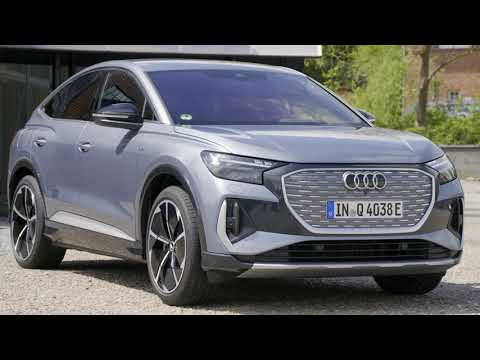 2022 Audi Q4 Sportback e-tron in Geyser Blue