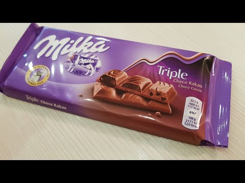 Milka Triple Choco Kakao Chocolate Table Unboxing Product Opening