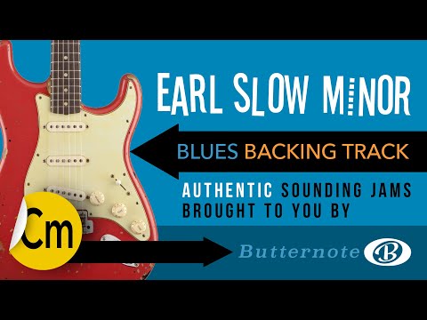 Slow minor blues backing track in Cm | Ronnie Earl style dynamic build-up blues!