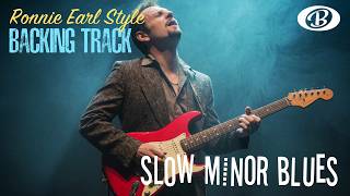 Slow minor blues backing track in Cm | Ronnie Earl style dynamic build-up blues!