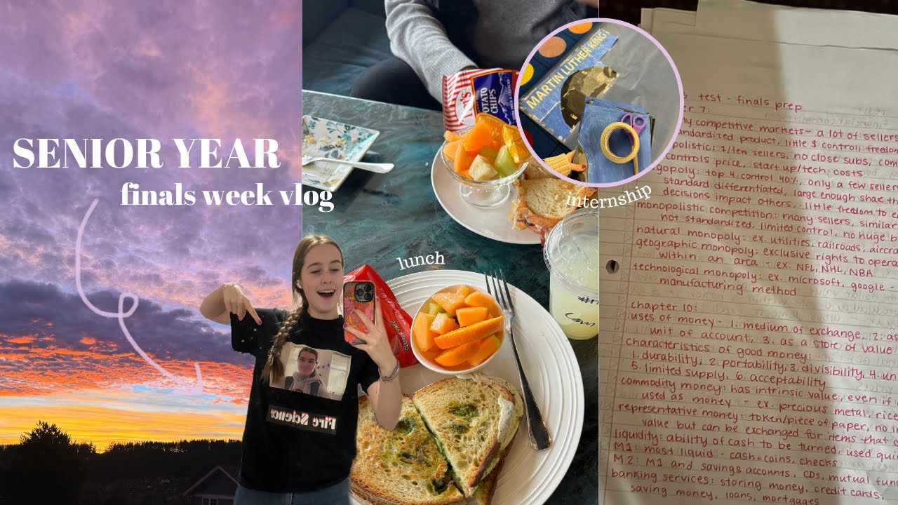 my LAST high school finals week | senior year vlog