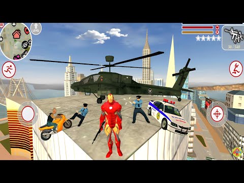 Iron Man Vegas Crime City Simulator #75 - Fun at Vegas City Helicopter - Android Gameplay