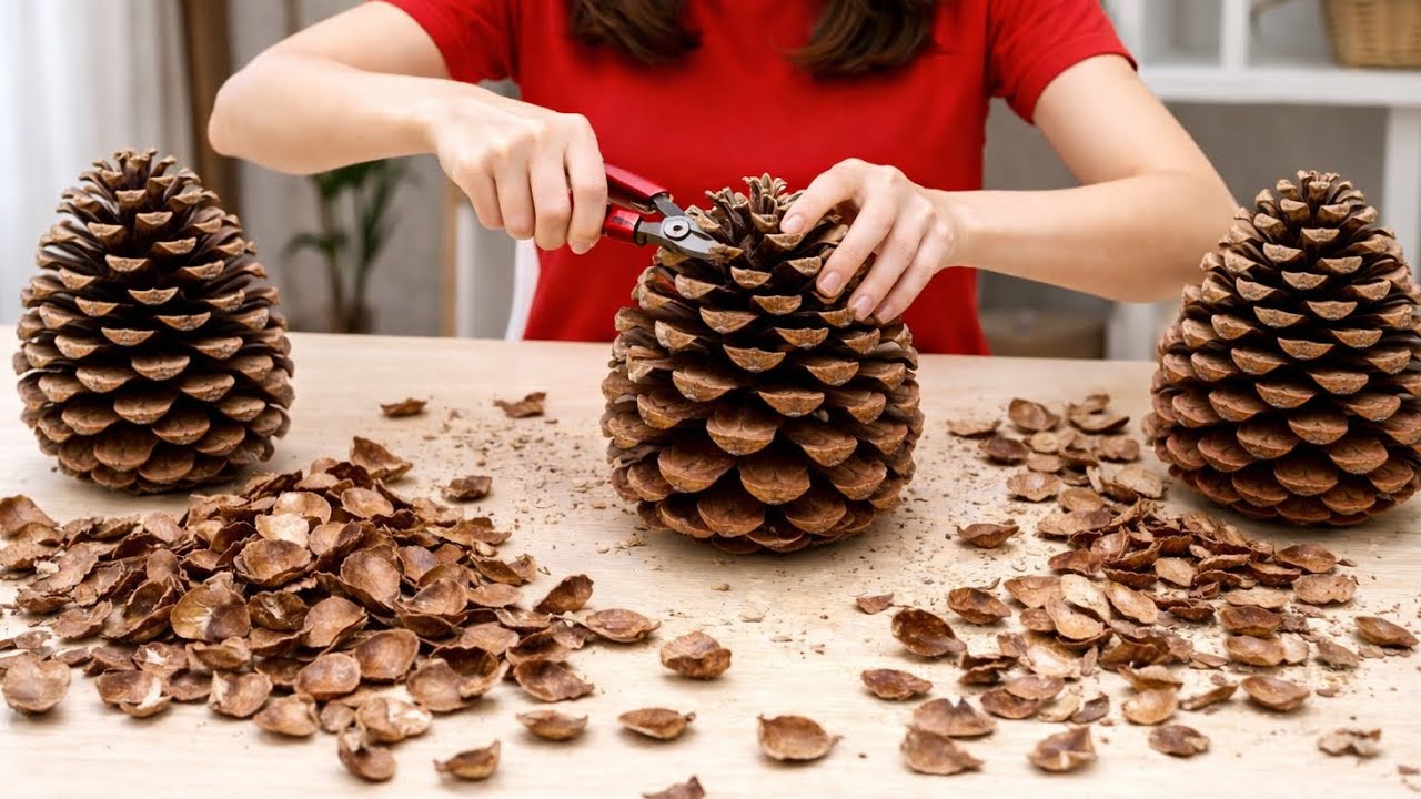 I OPENED THE PINE CONES ONE BY ONE! DON'T THROW AWAY THE COCA-COLA BOTTLES, LOOK WHAT I DID!