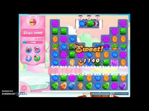 Candy Crush Level 1409 Audio Talkthrough, 1 Star 0 Boosters