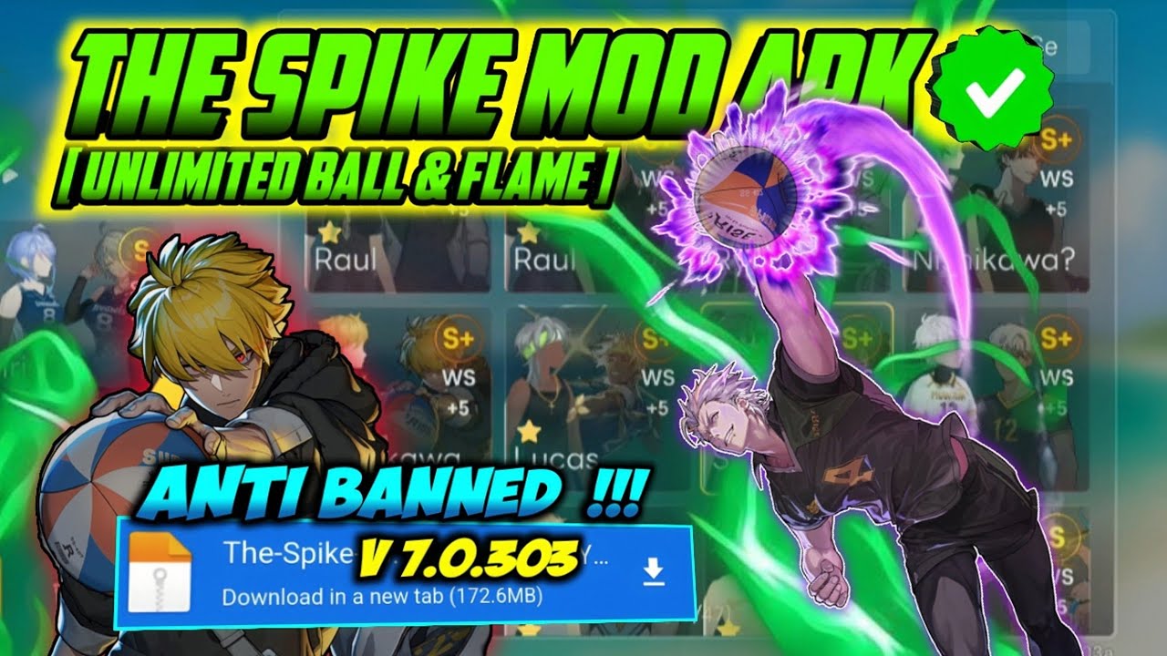 Gameplay Sara, Lucas, Raull, Nishikawa, Siwoo,‼️ The Spike Mod Apk terbaru android & IOS 7.0.303 ✓