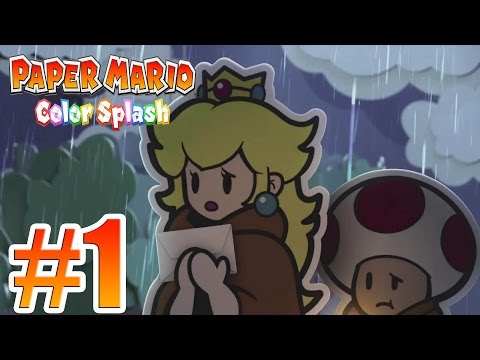 Paper Mario Color Splash Gameplay Walkthrough Part 1 + Gamepad Capture