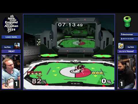 NE Melee Arcadian 2024 - MEAT (Marth) vs. Yousef (Sheik) - SSBM LSF