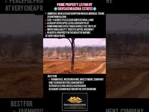  158 Guntha Agricultural/Farm Land for Sale in Murbad, Thane