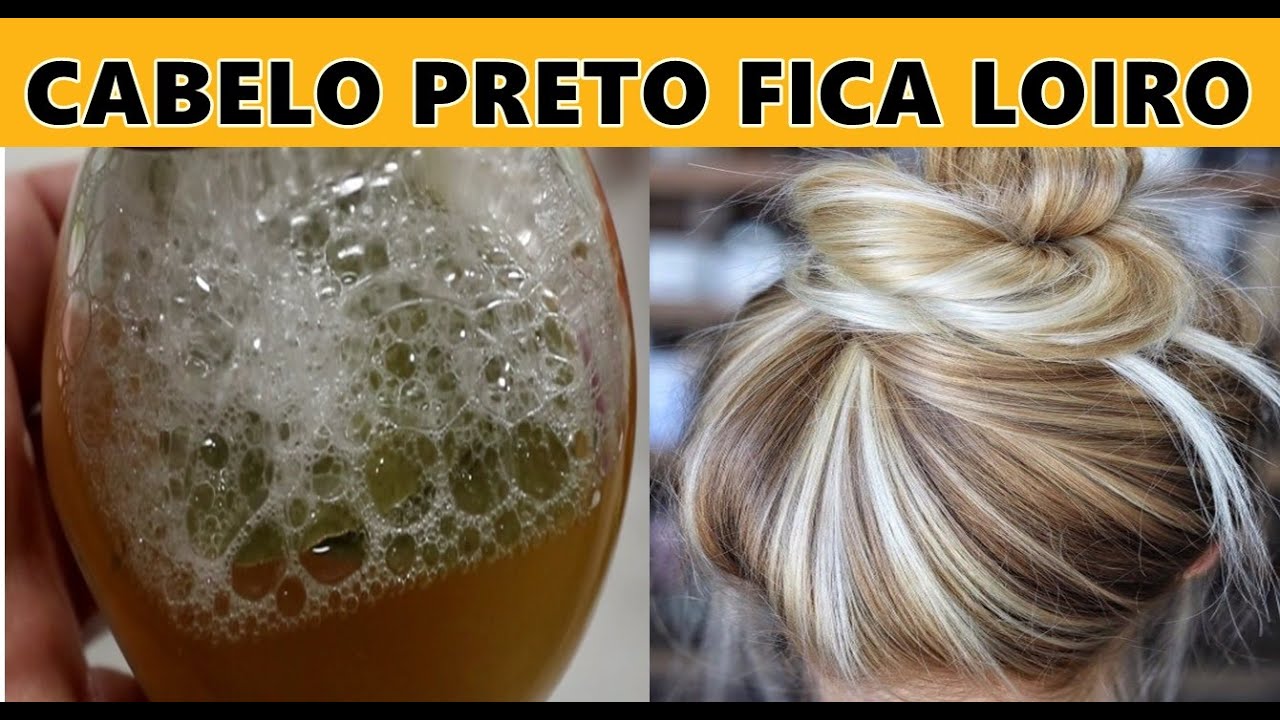 CABELO PRETO fica LOIRO Só com ISTO sem DESCOLORANTE Naturalmente!