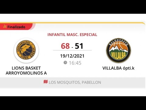 Infantil masc 08 B LIONS BASKET ARROYOMOLINOS - VILLALBA OPTI.k