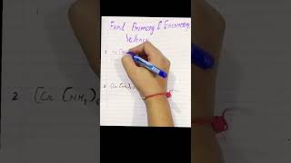 How to find primary and secondary valency of coordination compounds#neet#cuet#boardexams