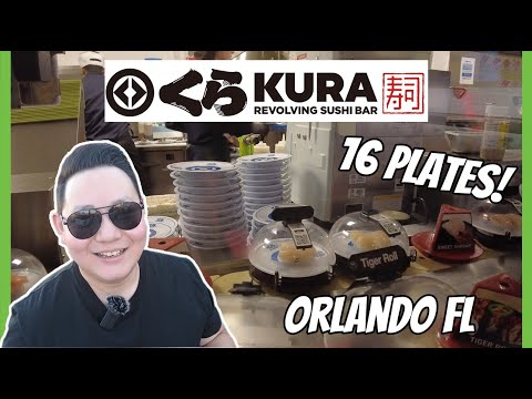 Eating EVERYTHING at KURA SUSHI in Orlando FL | 16 PLATES