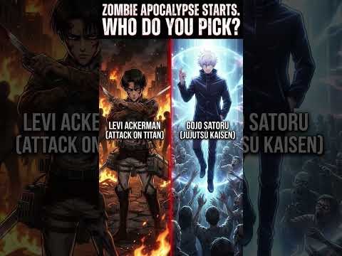 Who saves you from the horde? 🧟‍♂️⚔️🤞 #anime #levi #gojo