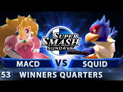SSS 53 - SPY | MacD (Peach) vs. Squid (Falco) - SSBM Top 24 Winners Quarters - Smash Melee