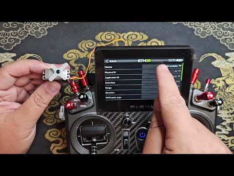 FrSky ETHOS 1.6.2 Program XACT Servo Direct From Radio S.Port Connector via FBUS with Device Config