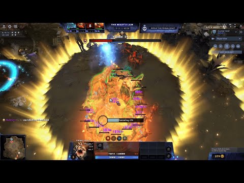 Aghanim's Labyrinth APEX MAGE || 'Pressing R' build Winter Wyvern against Primal Beast