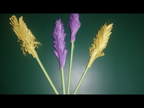 How to make paper lavender flower | Naif's Art & craft