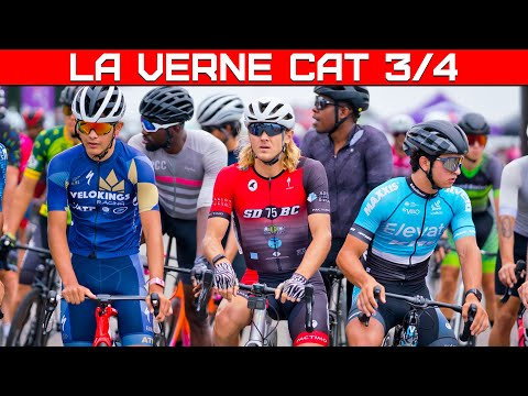 2021 La Verne Grand Prix CAT 3/4 Full Race With Data (Rear Cam)