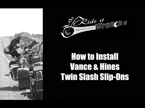 How To Install Vance and Hines Twin Slash Slip Ons on a Harley