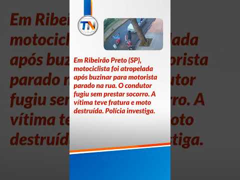 Buzinou e Quase Virou Tragédia: Motociclista Arremessada Após Ser Atropelada em Ribeirão!
