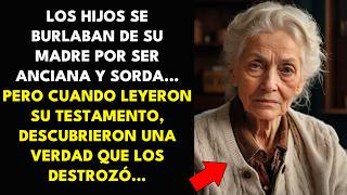 LOS HIJOS SE BURLABAN DE SU MADRE POR SER ANCIANA Y SORDA... PERO CUANDO LEYERON SU TESTAMENTO...