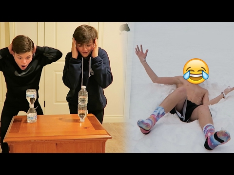 WATER BOTTLE FLIP GAME OF H.O.R.S.E!! (LOSER JUMPS IN SNOW) Video