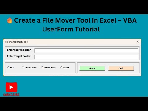 🔥Create a File Mover Tool in Excel – VBA UserForm Tutorial. #Excel #VBA and #SQL
