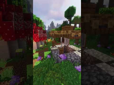 Building a Custom FLOWER FOREST VILLAGE in Vanilla Minecraft