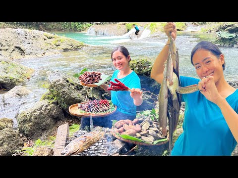 BBQ and Grilled Fish at Tumpag Falls | Countryside Life Leyte, Philippines