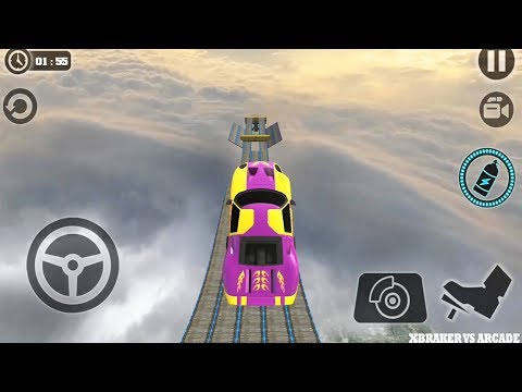 Impossible Car Tracks 3D | Speed Drive Simulator Stunts Ramp: PINK Car Driving - Android GamePlay#2