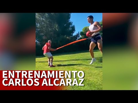 Un entrenamiento solo para ‘los elegidos’: Alcaraz demostrando por qué está entre los mejores