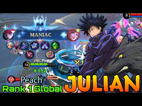 MANIAC Julian Perfect Gameplay - Top 1 Global Julian by Peach - Mobile Legends