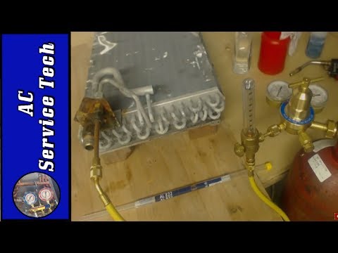 Hvac brazing: how to repair an aluminum coil tube!