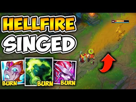 SINGED POISON IS LEGIT FIRE WITH TRIPLE BURN BUILD! | DESTROYING NASUS - League of Legends