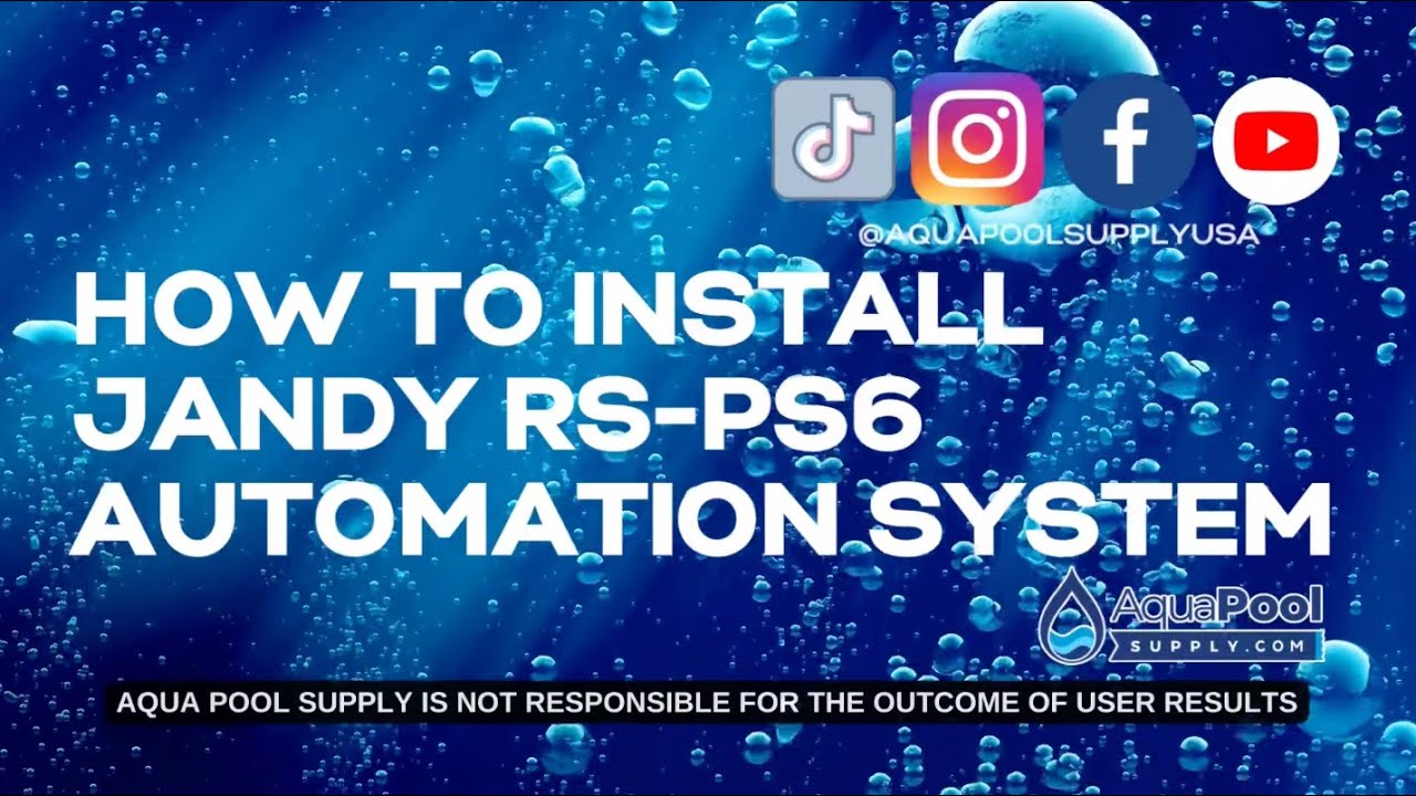 How To Install A Jandy RS-PS6 Automation System