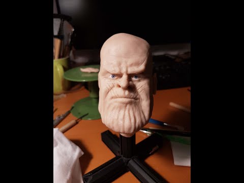 Timelapse sculpting Thanos from 'Avengers: Infinity War'