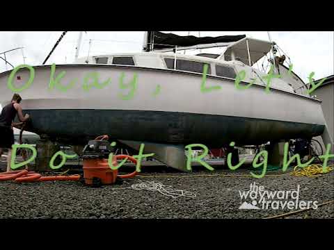 Can we save money sanding and painting our boat bottom? #CheapCatamaran