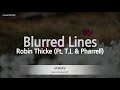 Robin Thicke-Blurred Lines (Ft. T.I. & Pharrell) (MR/Instrumental) [ZZang KARAOKE]