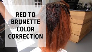 Red to Brunette Hair Color Correction Tutorial | #creativityneverstops | Goldwell Education Plus