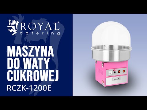 Video - Maszyna do waty cukrowej - 52 cm - 1200 W - pokrywa