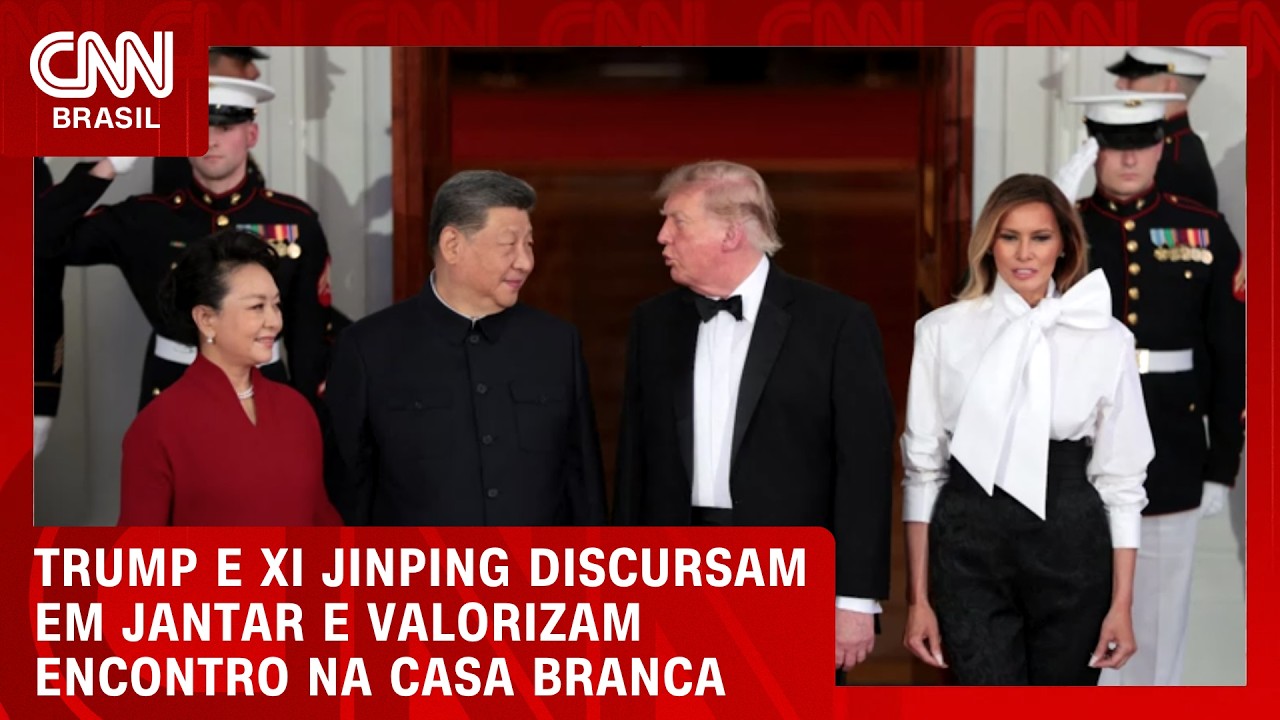 Veja os discursos de Trump e Xi Jinping em jantar na Casa Branca | BASTIDORES CNN