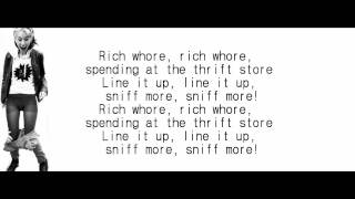 Kreayshawn - Rich Whores (Lyrics On Screen)