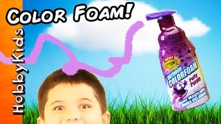 Outdoor Color FOAM! Puffy Purple Happy Faces Drawing by Crayola HobbyKidsTV