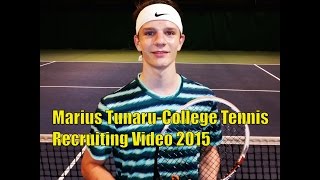 preview picture of video 'Marius Tunaru - College Tennis Recruiting Video 2015 (GAME VIDEO)'