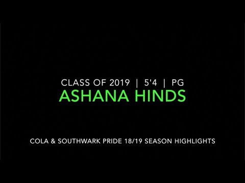Ashana Hinds 5'4 Guard (Class of 2019)