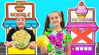 Ruby and Bonnie Noodles vs Ice Cream Stands - Learning to Work Together