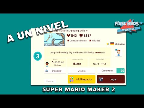 SUPER MARIO MAKER 2 - A UN NIVEL: Blue Platform Jumping Skills VI